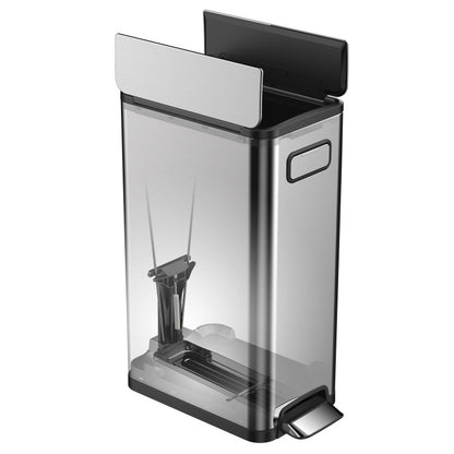 EKO(イーケーオー) エコフライ ステップビン30L｜ゴミ箱 シルバー ペダルビン オールステンレス EK9377MT-30L