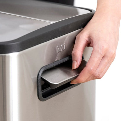 EKO(イーケーオー) エコフライ ステップビン30L｜ゴミ箱 シルバー ペダルビン オールステンレス EK9377MT-30L