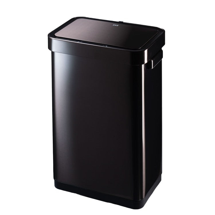 EKO(イーケーオー) デラックスミラージュT センサービン45L｜ゴミ箱 2色展開(ブラック/シルバー) センサータイプ ステンレス 大容量 EK9378-45L