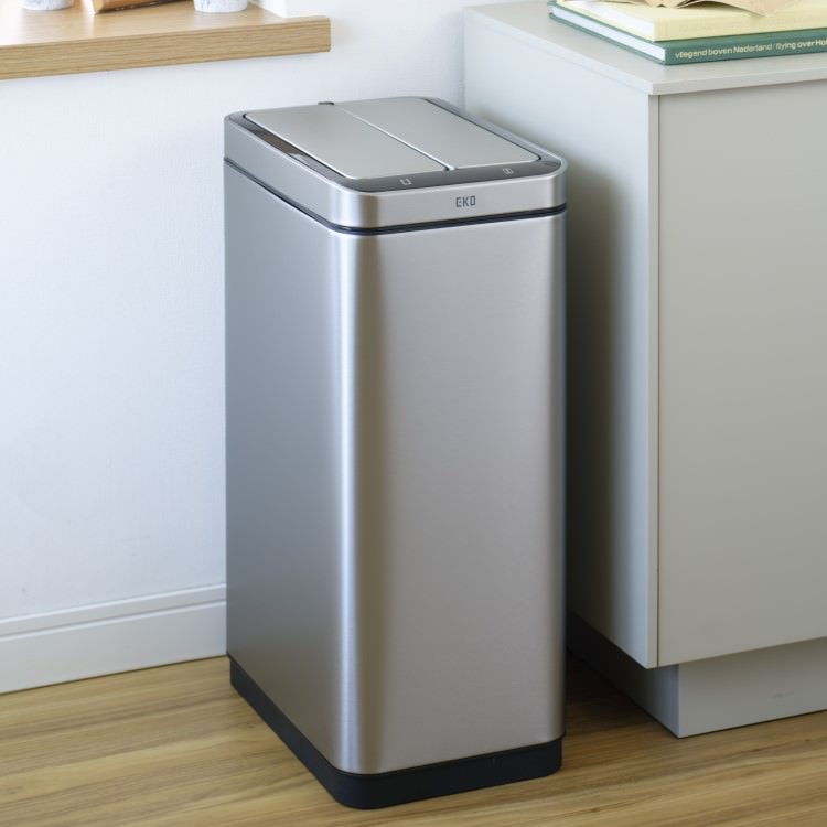 EKO(イーケーオー) エックスウィング センサービン30L｜ゴミ箱 シルバー センサー オールステンレス EK9387RMMT-30L