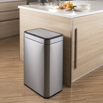 EKO(イーケーオー) メリディアン センサービン50L｜ゴミ箱 シルバー オールステンレス センサータイプ ステンレス 大容量 EK9568-50L-MMT