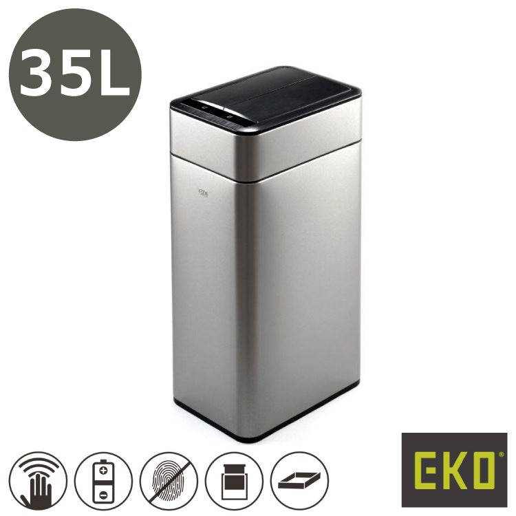 EKO(イーケーオー) ファントムプロ センサービン35L｜ゴミ箱 3色展開(ブラック/シルバー/ホワイト) センサータイプ ステンレス EK9577-35L