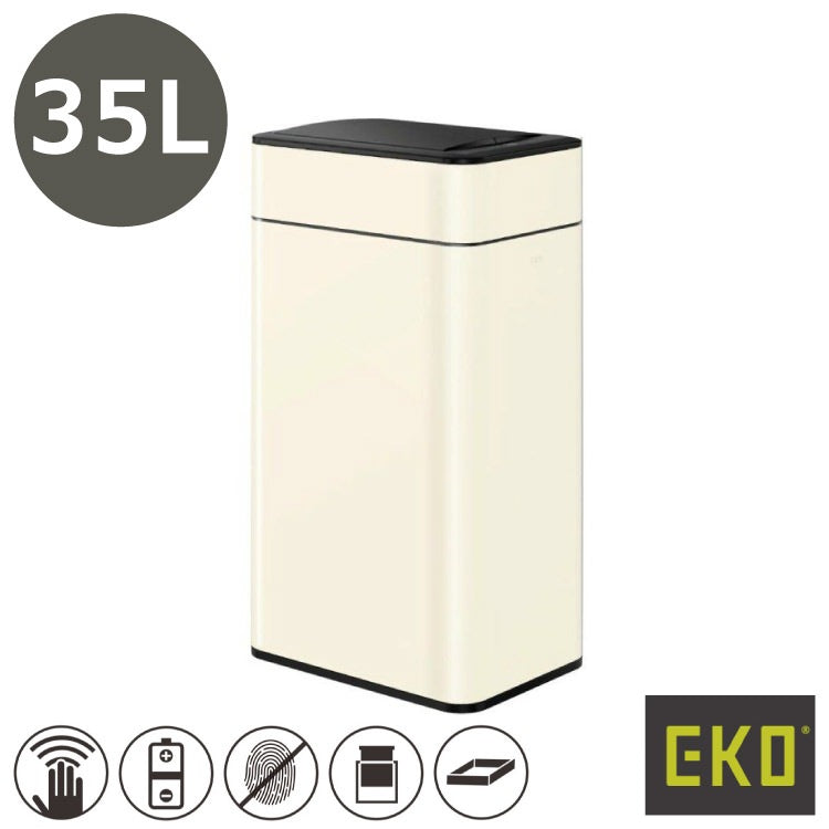 EKO(イーケーオー) ファントムプロ センサービン35L｜ゴミ箱 3色展開(ブラック/シルバー/ホワイト) センサータイプ ステンレス EK9577-35L