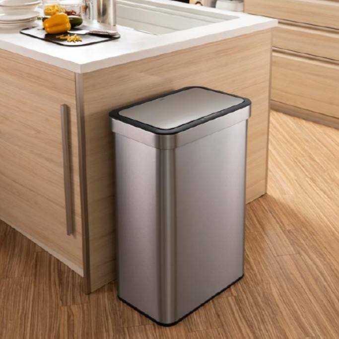 EKO(イーケーオー) エコノヴァ センサービン35L+30L｜ゴミ箱 シルバー センサータイプ ステンレス 大容量 EK9578-35L+30L