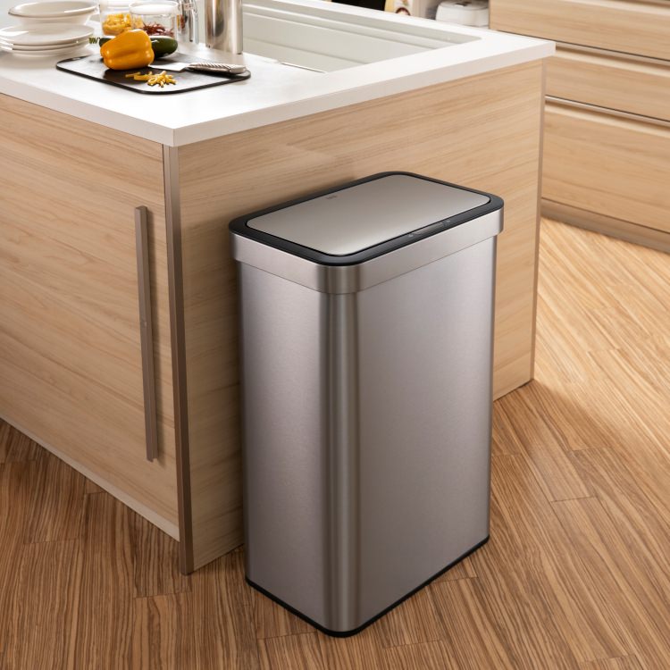 EKO(イーケーオー) エコノヴァ センサービン70L｜ゴミ箱 シルバー センサータイプ ステンレス 大容量 EK9578-70L