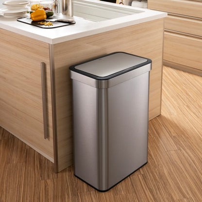EKO(イーケーオー) エコノヴァ センサービン70L｜ゴミ箱 シルバー センサータイプ ステンレス 大容量 EK9578-70L