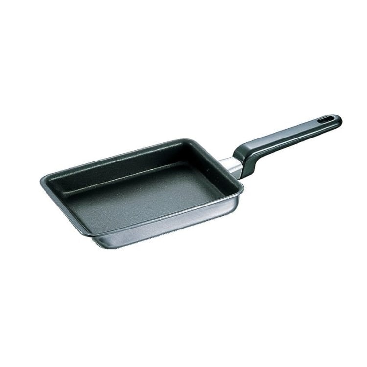 フジノス IHパン玉子焼DX19.5cm（内面フッ素樹脂加工）｜IH鍋のパイオニア ステンレス製 アルミクラッド三層鋼 182.5×129×30mm