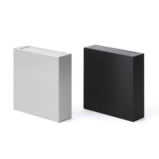 オブジェのようなゴミ箱 EXTLINE (エクストライン) SLIM シルバー/ブラック 2色展開｜ダストボックス 幅11cm 薄さに特化したスリムタイプ 壁にぴったり付けられる 銀座 蔦屋 FACTORY’S GOODs 出店商品 [お取り寄せ]