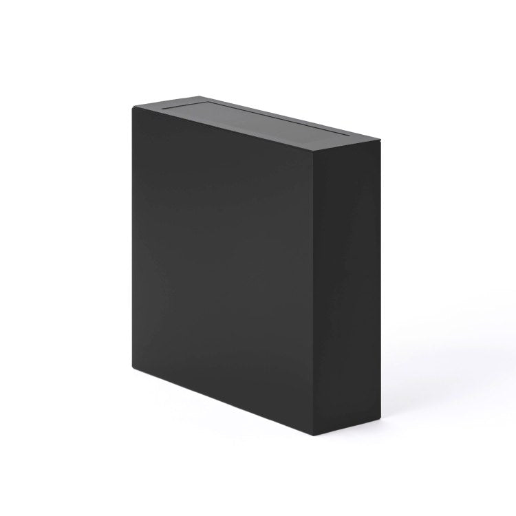 オブジェのようなゴミ箱 EXTLINE (エクストライン) SLIM シルバー/ブラック 2色展開｜ダストボックス 幅11cm 薄さに特化したスリムタイプ 壁にぴったり付けられる 銀座 蔦屋 FACTORY’S GOODs 出店商品