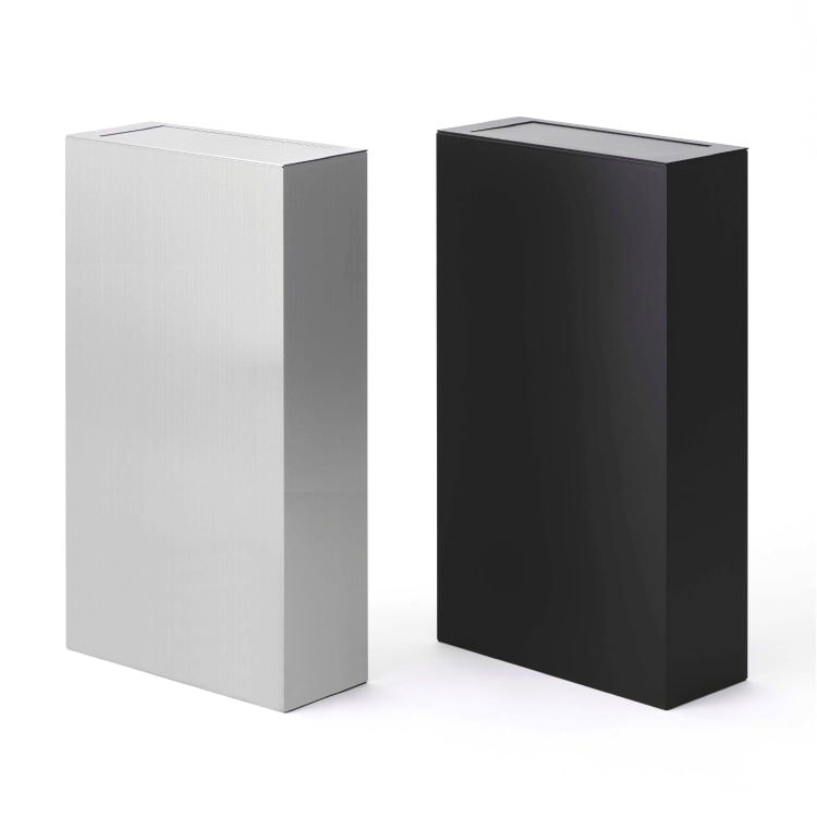 オブジェのようなゴミ箱 EXTLINE (エクストライン) TALL シルバー/ブラック 2色展開｜ダストボックス 30Lゴミ袋に対応 背の高い大容量タイプ 壁にぴったり付けられる 銀座 蔦屋 FACTORY’S GOODs 出店商品