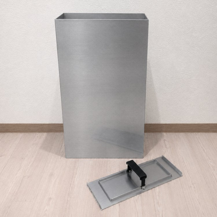 オブジェのようなゴミ箱 EXTLINE (エクストライン) TALL シルバー/ブラック 2色展開｜ダストボックス 30Lゴミ袋に対応 背の高い大容量タイプ 壁にぴったり付けられる 銀座 蔦屋 FACTORY’S GOODs 出店商品