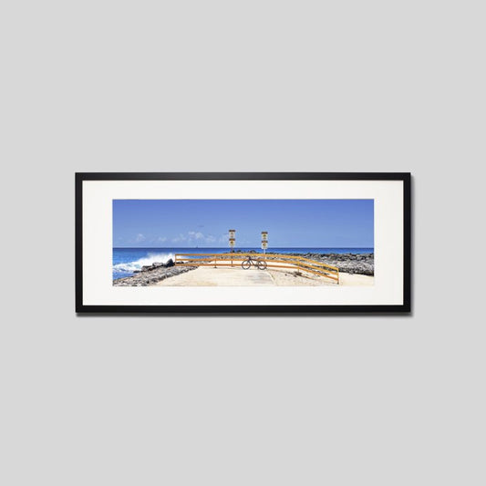 IGREBOW ハワイ 海の風景 アラモアナビーチパーク ビッグサイズ｜[ウッド 1×3] アイグレボウ インテリアフォト ピクチャーアート 写真
