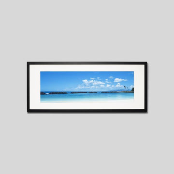 IGREBOW ハワイ 青い海と白い砂浜 アラモアナビーチ ビッグサイズ｜[ウッド 1×3] アイグレボウ インテリアフォト ピクチャーアート 写真