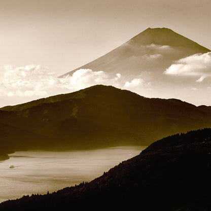 IGREBOW 山梨県 本栖湖から見た夕暮れの富士山 ビッグサイズ｜[和紙 1×3] アイグレボウ インテリアフォト ピクチャーアート 写真