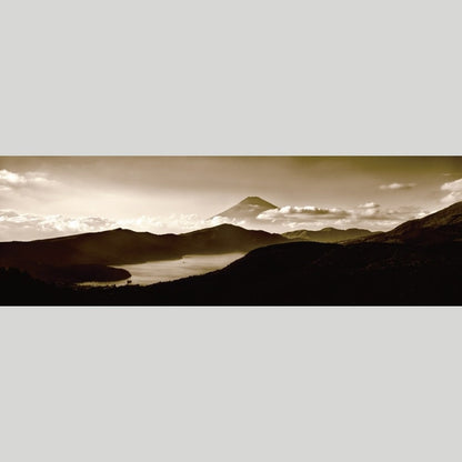 IGREBOW 山梨県 本栖湖から見た夕暮れの富士山｜[和紙 1×3] アイグレボウ インテリアフォト ピクチャーアート 写真