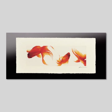 IGREBOW 金魚 ビッグサイズ｜[和紙 1×3] アイグレボウ インテリアフォト ピクチャーアート 写真