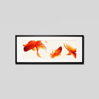 IGREBOW 金魚 ビッグサイズ｜[ウッド 1×3] アイグレボウ インテリアフォト ピクチャーアート 写真