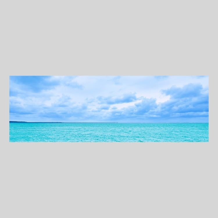 IGREBOW 沖縄 宮古ブルーの海 ビッグサイズ｜[ウッド 1×3] アイグレボウ インテリアフォト ピクチャーアート 写真