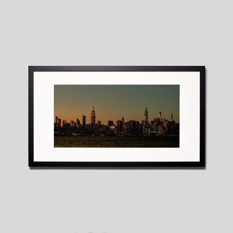 IGREBOW ニューヨーク マンハッタンの夕景 ビッグサイズ｜[ウッド 1×2] アイグレボウ インテリアフォト ピクチャーアート 写真