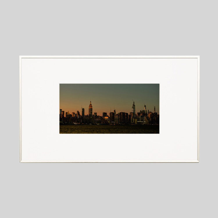 IGREBOW ニューヨーク マンハッタンの夕景｜[アルミ 1×2] アイグレボウ インテリアフォト ピクチャーアート 写真