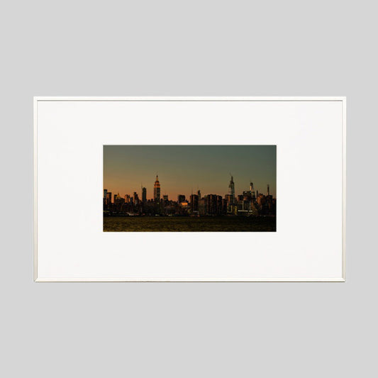 IGREBOW ニューヨーク マンハッタンの夕景｜[アルミ 1×2] アイグレボウ インテリアフォト ピクチャーアート 写真