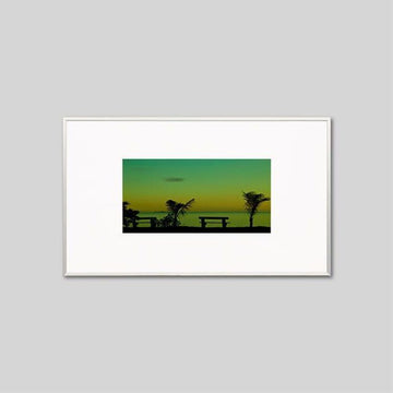 IGREBOW ニューカレドニア 夕暮れの海とヤシの木｜[アルミ 1×2] アイグレボウ インテリアフォト ピクチャーアート 写真