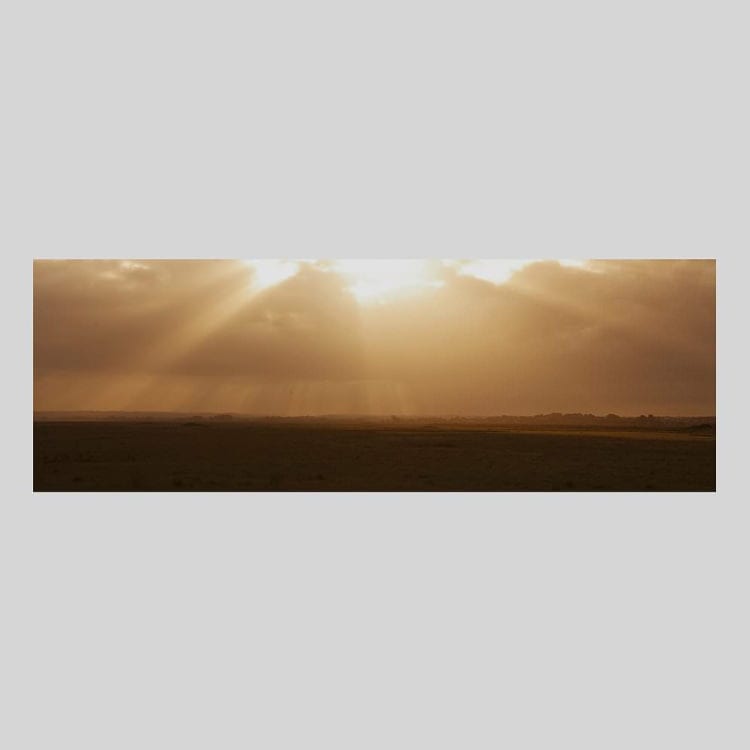 IGREBOW フランス モン・サン・ミッシェル近郊の夕日｜[ウッド 1×3] アイグレボウ インテリアフォト ピクチャーアート 写真