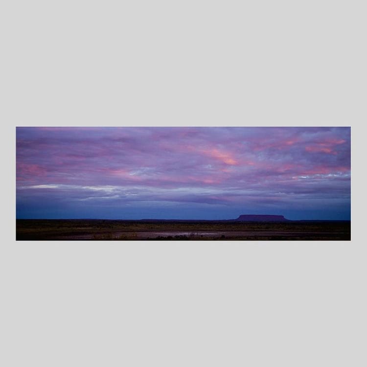 IGREBOW オーストラリア コナー山の夕景｜[ウッド 1×3] アイグレボウ インテリアフォト ピクチャーアート 写真