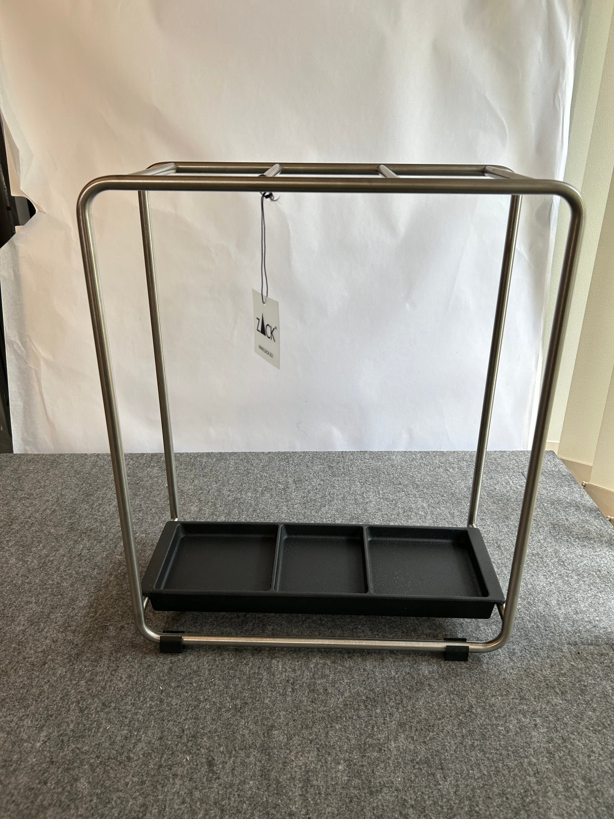 [SAMPLE] アンブレラスタンド｜ZACK 50731 MECOR HL 傘立 傘たて 傘入れ 高さ50cm 幅41cm 奥行き19.3cm 18/10ステンレス製 ヘアライン仕上げ