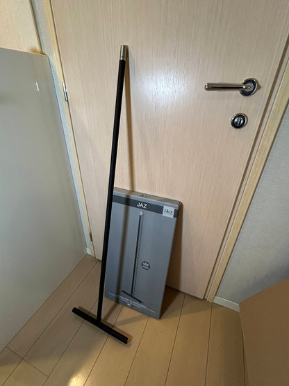 [SAMPLE] フロアスクイージー｜ZACK 40548 JAZ MB 水切りワイパー ロング浴室スクイージー 長さ120cm 幅32cm 18/10ステンレス製 マットブラック [在庫有り]