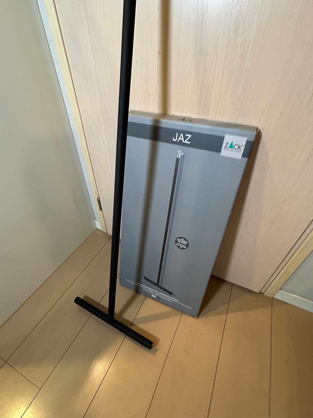 [SAMPLE] フロアスクイージー｜ZACK 40548 JAZ MB 水切りワイパー ロング浴室スクイージー 長さ120cm 幅32cm 18/10ステンレス製 マットブラック [在庫有り]
