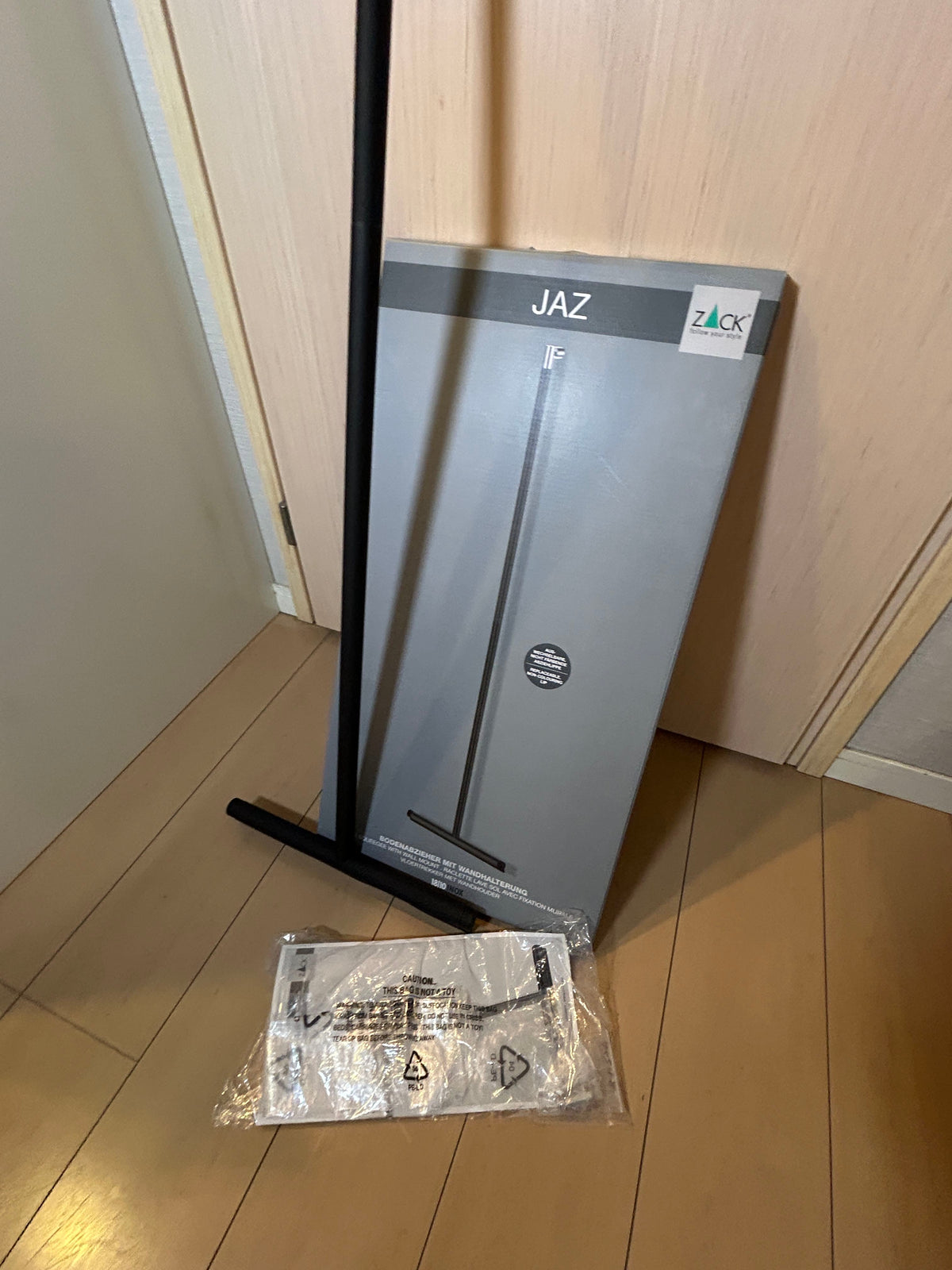 [SAMPLE] フロアスクイージー｜ZACK 40548 JAZ MB 水切りワイパー ロング浴室スクイージー 長さ120cm 幅32cm 18/10ステンレス製 マットブラック [在庫有り]