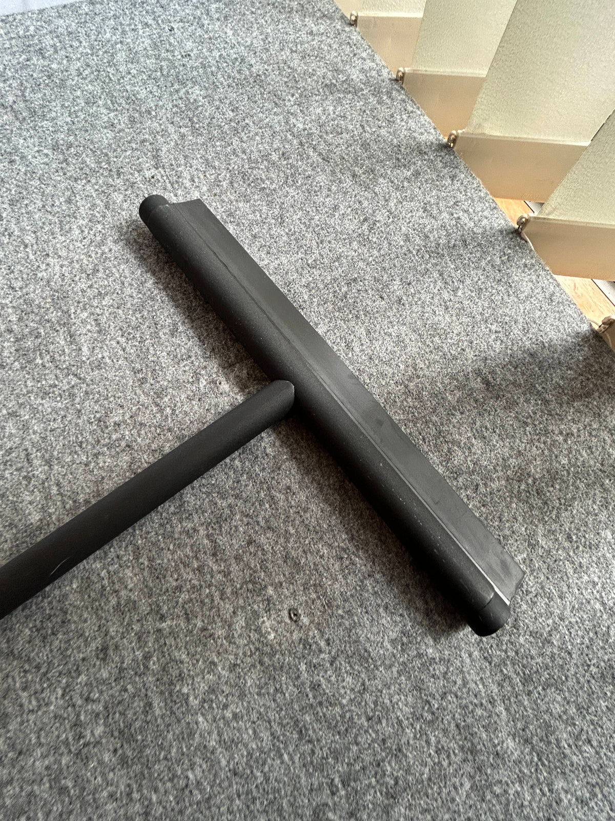 [SAMPLE] フロアスクイージー｜ZACK 40548 JAZ MB 水切りワイパー ロング浴室スクイージー 長さ120cm 幅32cm 18/10ステンレス製 マットブラック [在庫有り]