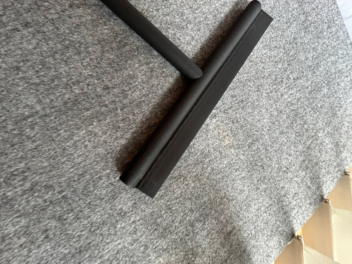 [SAMPLE] フロアスクイージー｜ZACK 40548 JAZ MB 水切りワイパー ロング浴室スクイージー 長さ120cm 幅32cm 18/10ステンレス製 マットブラック [在庫有り]