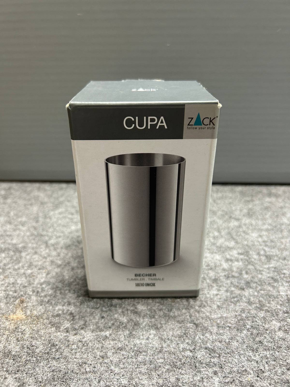 [SAMPLE] タンブラー｜ZACK 40081 CUPA MP コップ 高さ10cm 直径6.5cm 250ml 18/10ステンレス製 ミラーポリッシュ仕上げ