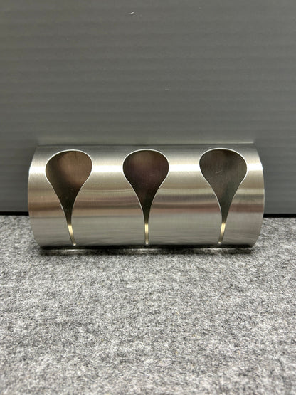 [SAMPLE] タオル掛け｜ZACK 40149 GENIO HL タオルクリップラック タオルフックレール 3枚掛け タオルフック タオルホルダー シール接着タイプ 縦7.5cm 横15cm 18/10ステンレス製 ヘアライン仕上げ H2-174