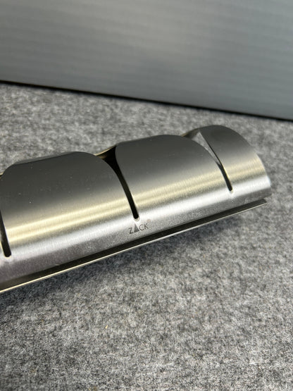 [SAMPLE] タオル掛け｜ZACK 40149 GENIO HL タオルクリップラック タオルフックレール 3枚掛け タオルフック タオルホルダー シール接着タイプ 縦7.5cm 横15cm 18/10ステンレス製 ヘアライン仕上げ H2-174