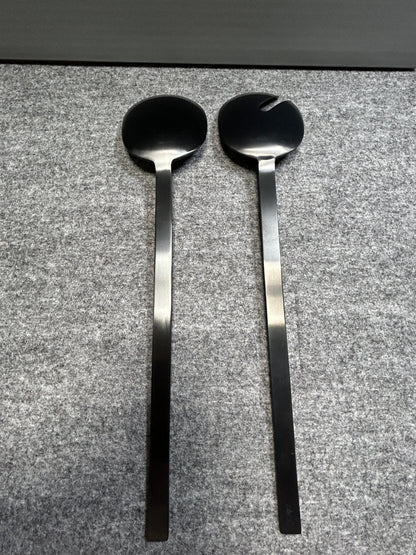 [SAMPLE] サラダサーバー｜ZACK 20854 MENOA MB サービングスプーン 長さ30.6cm 18/10ステンレス製 マットブラック H1