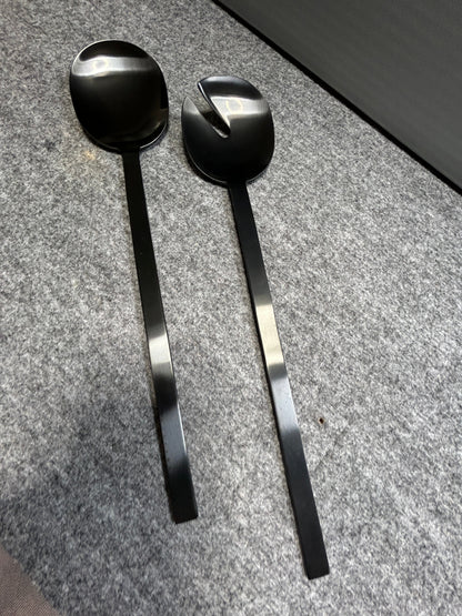[SAMPLE] サラダサーバー｜ZACK 20854 MENOA MB サービングスプーン 長さ30.6cm 18/10ステンレス製 マットブラック H1