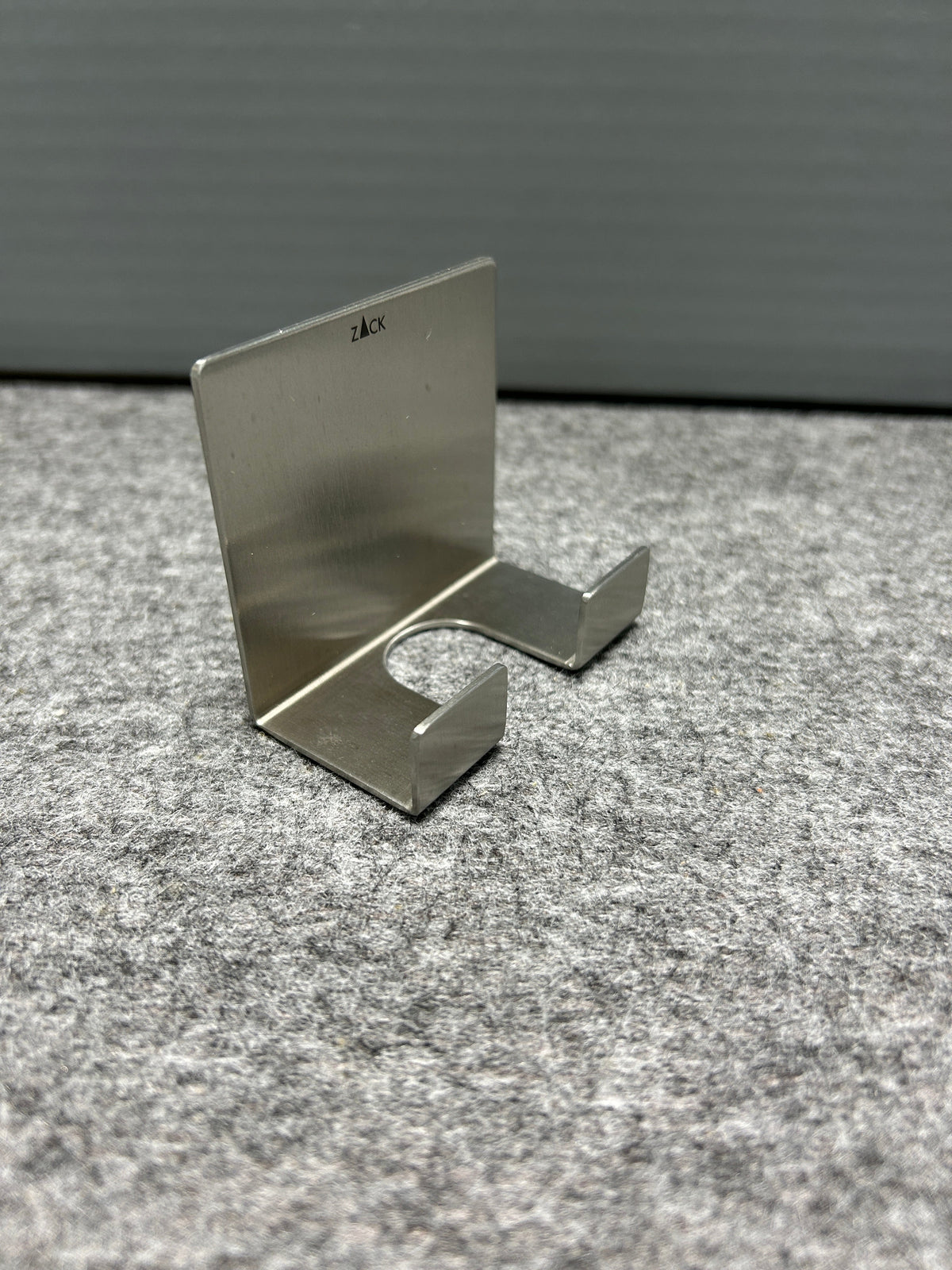 [SAMPLE] レイザーホルダー｜ZACK 40603 POTES HL ひげそり 洗面収納 接着シールタイプ 高さ5.5cm 幅6cm 18/10ステンレス製 ヘアライン仕上げ