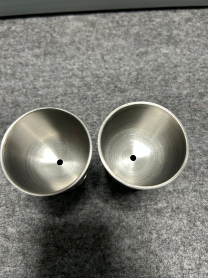 [SAMPLE] エッグカップ 2個セット｜ZACK 20886 BEVO HL 卵入れ 卵立て 上部直径4.5cm 高さ6.3cm 18/10ステンレス製 ヘアライン仕上げ
