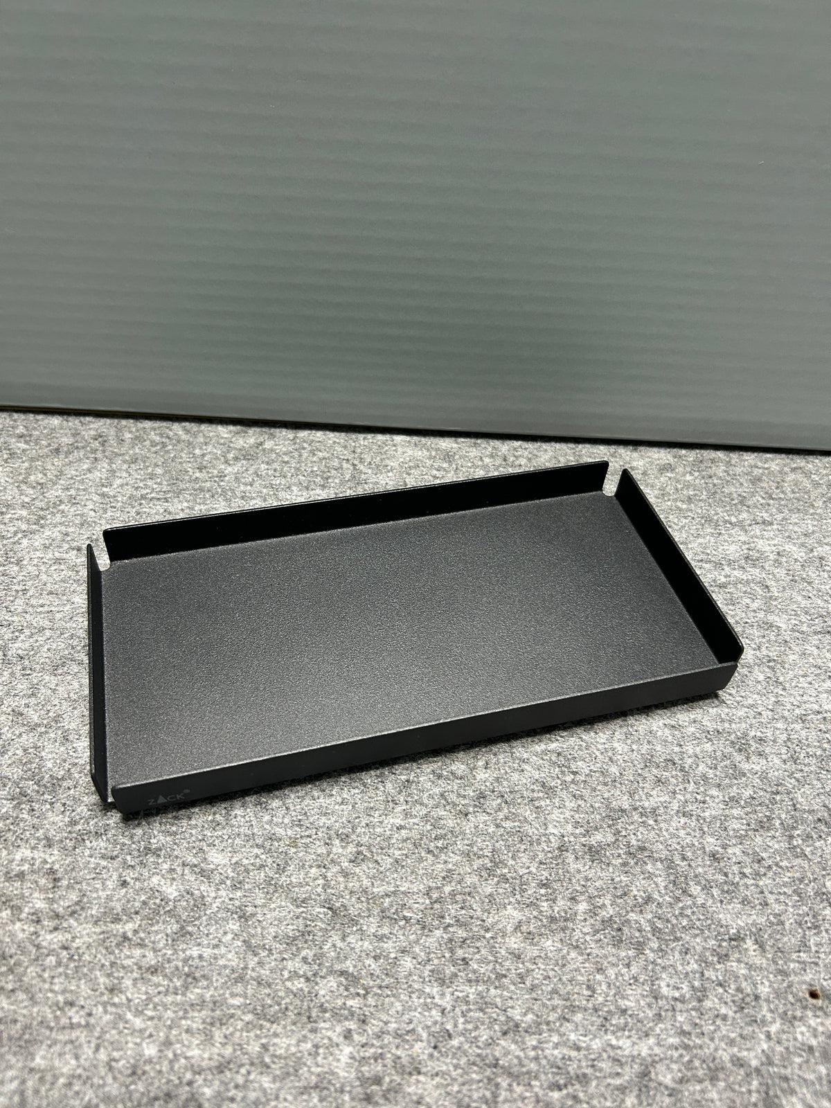 [SAMPLE] トレイS｜ZACK 40539 POTES MB 小物入れ コスメケース 洗面収納 幅20cm 高さ2cm 奥行き10cm 18/10ステンレス製 マットブラック H2-38 [在庫有り]