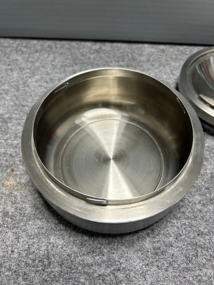 [SAMPLE] ティッピングアシュトレイ｜ZACK 50162 CONTAS HL 回転式灰皿 吸殻入れ 高さ6cm 直径13cm 18/10ステンレス製 ヘアライン仕上げ