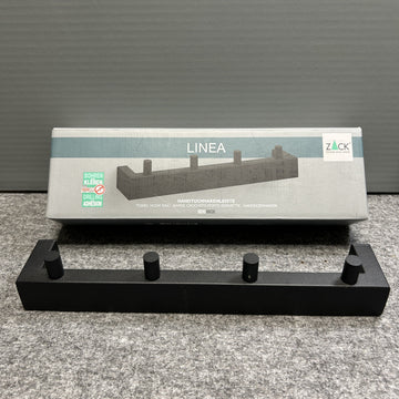 [SAMPLE] タオル掛け｜ZACK 40579 LINEA MB タオルフックレール タオルホルダー ループタオル タオルハンガー 壁設置 幅26.5cm 高さ4.8cm 奥行き4.7cm 18/10ステンレス製 マットブラック H1