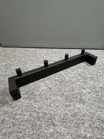 [SAMPLE] タオル掛け｜ZACK 40579 LINEA MB タオルフックレール タオルホルダー ループタオル タオルハンガー 壁設置 幅26.5cm 高さ4.8cm 奥行き4.7cm 18/10ステンレス製 マットブラック H1