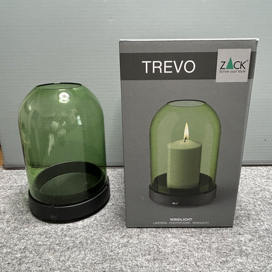 [SAMPLE] ランタンL グリーン｜ZACK 30114 TREVO ガラス製 テーブルライト 卓上ライト キャンドルライト 直径13.8cm 高さ20.3cm ガラス直径6.5cm 高さ18cm グリーン