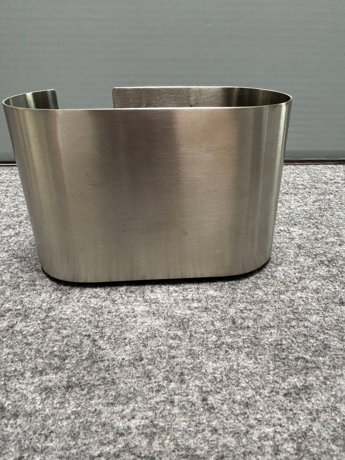 [SAMPLE] コスメティクスオーガナイザー｜ZACK 40566 OLOMO HL コットンパッドスタンド コスメケース メイク小物 洗面収納 幅14cm 高さ9.4cm 奥行き6.3cm 18/10ステンレス製 ヘアライン仕上げ