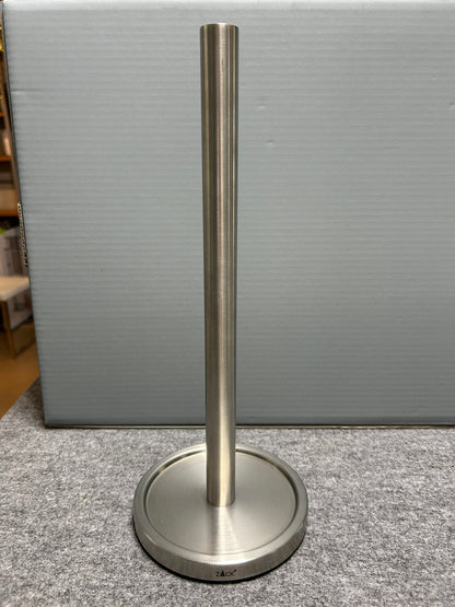 [SAMPLE] スペアトイレットペーパーホルダー｜ZACK 40180 MIMO HL ペーパーストッカー ペーパースタンド 高さ38cm ベース直径15cm 18/10ステンレス製 ヘアライン仕上げ