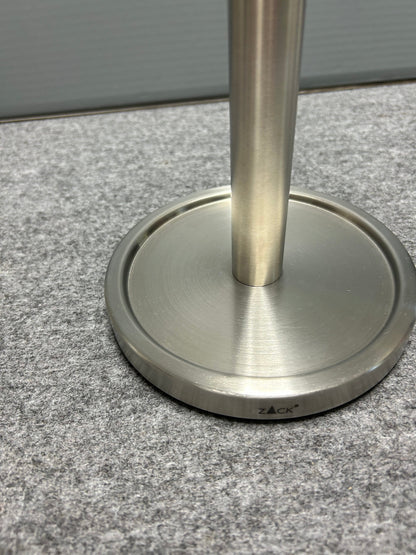 [SAMPLE] スペアトイレットペーパーホルダー｜ZACK 40180 MIMO HL ペーパーストッカー ペーパースタンド 高さ38cm ベース直径15cm 18/10ステンレス製 ヘアライン仕上げ