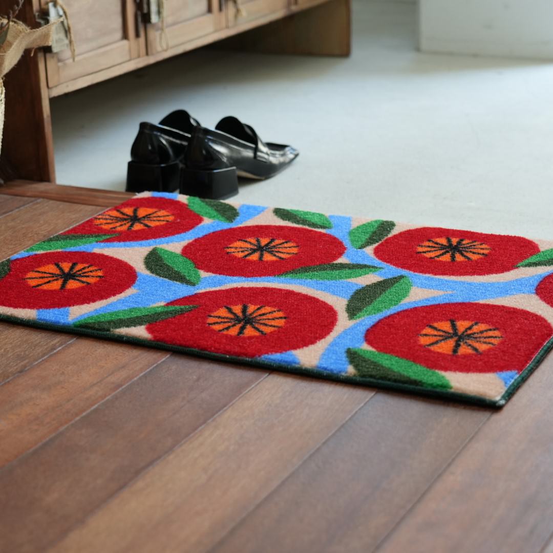 玄関マット 室内用 BOOKHOU COLLECTION 全6デザイン 45×65cm｜花 はな フラワー かわいい 家庭用 玄関 エントランス スマート 滑り止め ウェルカムマット エントランスマット